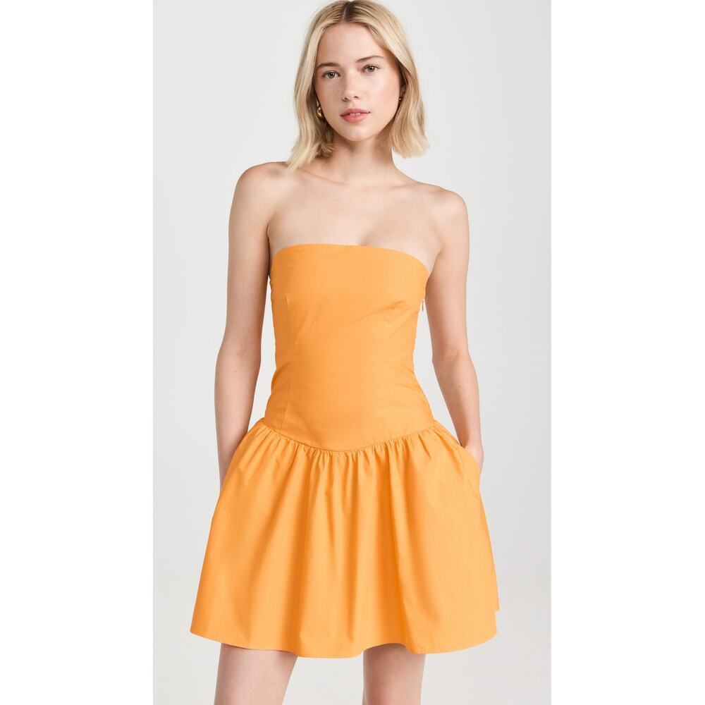 Susana Monaco Poplin Tube Flared Dress in Zinnia Size XL